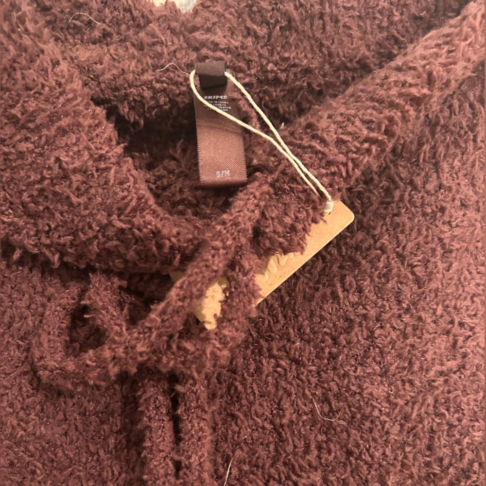 NWT SKIMS Cozy Knit Lounge Teddy Jogger Coco Brown S/M - Picture 6 of 8